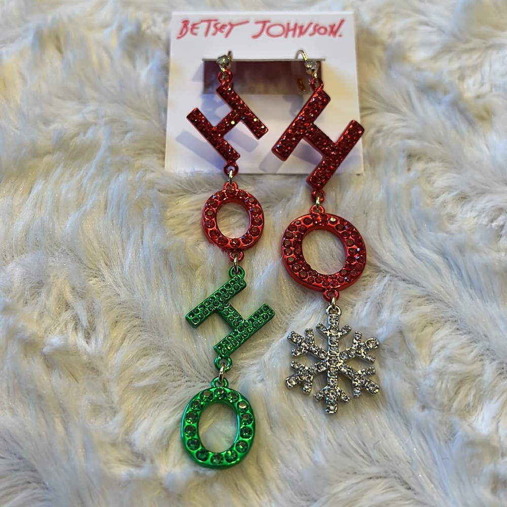 Betsey Johnson Christmas Mismatch Earrings - Picture 5 of 6
